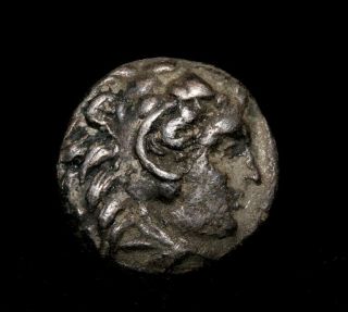 Ancient Greek Silver Alexander The Great Drachm Coin.