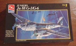 Amt/ertl Junkers Ju 88 G - 1/g - 6 1/72nd Scale Model Kit With Upgrades
