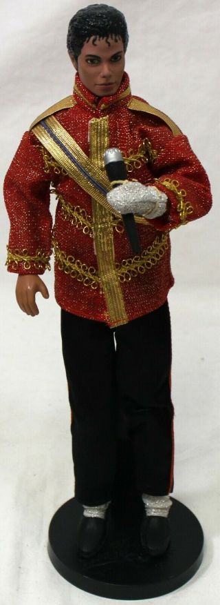Vintage 1984 Ljn Michael Jackson Doll W/ Stand & Microphone
