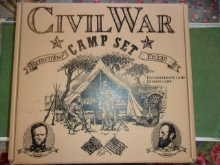 Barzso Rare Civil War Union Camp Playset Complete.