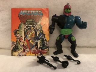 Vintage Masters Of The Universe Trap - Jaw Action Figure With Mini Comic