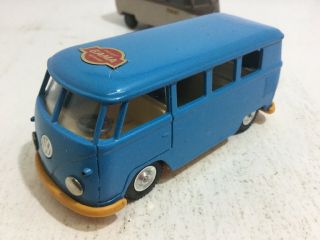 Vintage Gama Mini Mod 955 Vw Volkswagen Minibus Van Bus Blue 1:43 Germany