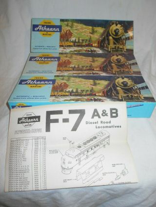3 - Athearn Ho Scale Boxes Only 3020 Dummy Diesel/3119/3219,  1 - Instruction Sheet