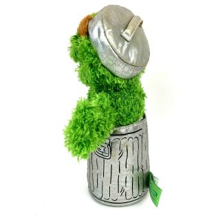Sesame Street Oscar The Grouch Trash Can 2003 Plush Stuffed Toy Doll 3