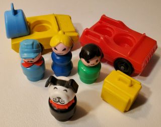 Vintage Fisher - Price Little People 2581 Express Train 86 Accessory Set Complete