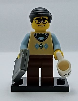 Computer Programmer With Cup,  Laptop And Stand - Lego 8831 - Minifigure Series 7