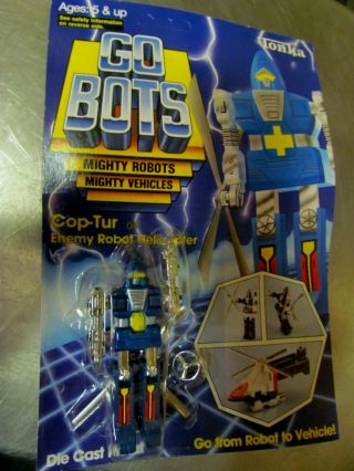 1985 Tonka Go Bots Cop - Tur 04 Enemy Robot Helicopter Unpunched