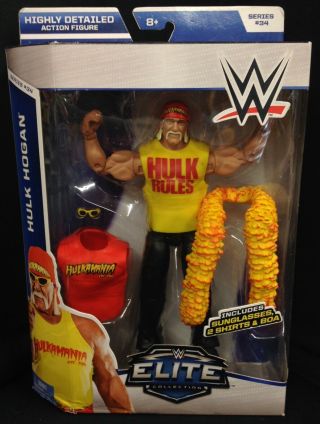 Wwe Mattel Elite Series 34 Hulk Hogan Figure With Boa And Extra T - Shirt