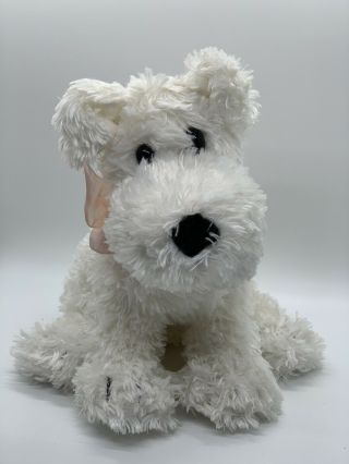 Commonwealth Plush White Terrier Puppy Dog Soft Stuffed Animal 9 " Tall