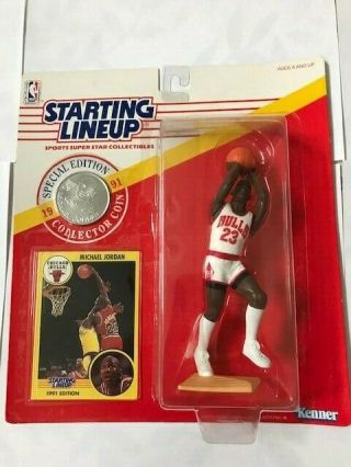 1991 Michael Jordan Kenner Starting Lineup Chicago Bulls Basketball Shooting Fig