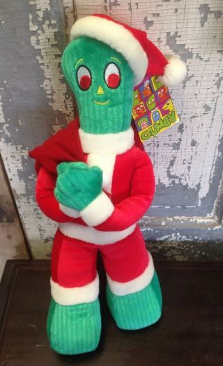 Gumby Christmas Santa Claus Suit Red White Green Vintage Tv Plush 16 " Toy