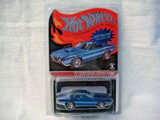 Hotwheels Rlc Blister Pack Rl Shiny Blue/tampo 72 Ford Gran Torino Sport