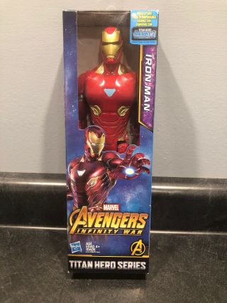 Marvel Avengers Infinity War Titan Hero Series Iron Man Figure Hasbro 12in