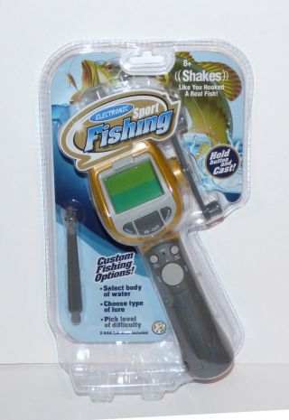 Basic Fun Electronic Sport Fishing Fisherman Handheld Toy Game 95258 Lake