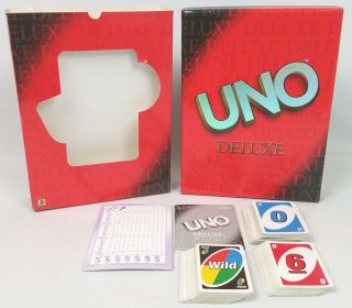 Mattel 2001 Uno Deluxe Card Game 43427 100 Complete