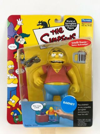 The Simpsons World Of Springfield Barney Figure Series 1 Playmates 2000 (99100)