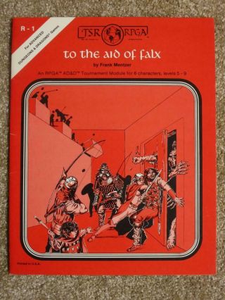Tsr Ad&d R1 To The Aid Of Falx 1982