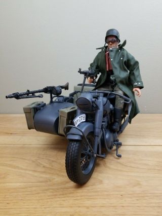 Ultimate Soldier German Motorcycle Sidecar W/ Wwii Figure 21st Century Toys 1/6