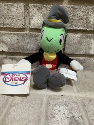 Disney Store Jiminy Cricket Pinocchio 8 " Plush
