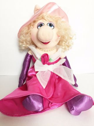 The Muppets Miss Piggy In Pink Evening Gown Vintage 21 " Plush Doll By Eden.