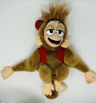 Disney Aladdin Abu Plush - Hand Puppet - Vinyl 16 " Stuffed Animal Toy Monkey