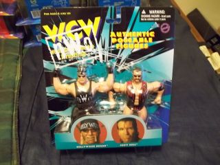 1998 Wcw Wwf Nwo Hollywood Hulk Hogan,  Scott Hall Mip Poseable Figures
