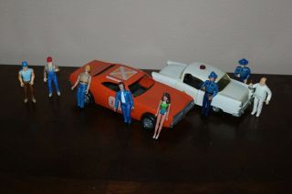 Dukes Of Hazzard 1981 Mego Vintage 8 Figure Set Loose,  General Lee,  Police Car