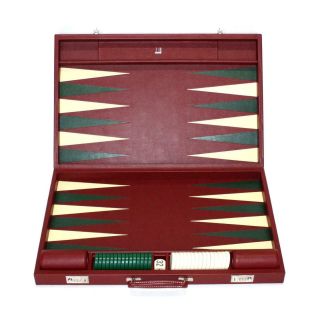 Dunhill By Goeffry Parker Large Tournament Size Luxury Leather Backgammon Set