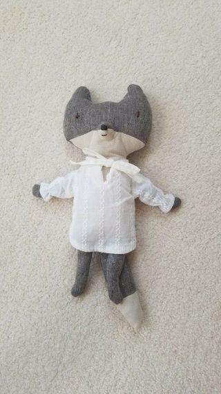 Maileg Gray Wolf Stuffed Animal Toy