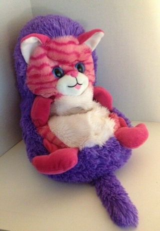 Hide Away Pets Cat Kitten Pink 15 " Roll - Up Pillow Purple Plush Jay - At - Play Lc