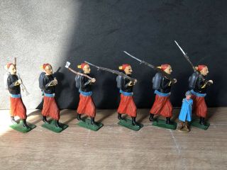 Fv: Rare 90mm Zouaves.  French Made Tin Figures.  Early Pre War C1900