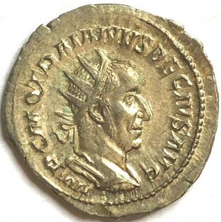Trajan Decius Silver Antoninianus ADVENTVS AVG - RIC 11b 2