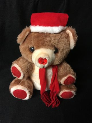 13 " Vintage House Of Lloyd Musical Christmas Teddy Bear Toy Stuffed Animal Plush