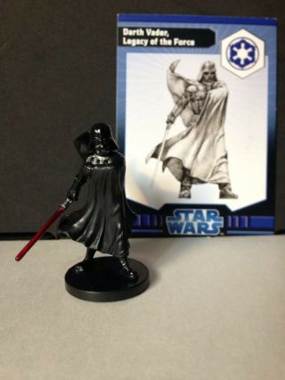 Star Wars Miniatures (very Rare) Darth Vader,  Legacy Of The Force Imperial Entan