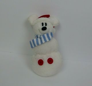 Disney Store 2001 Mickey Mouse Snowman Plush Soft Toy Stuffed Animal Christmas