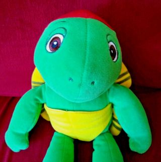 Kidpower Vintage Talking FRANKLIN the Turtle 14in Green Plush Red Cap Shell 1986 2