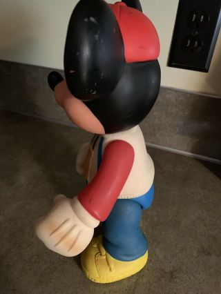 Vintage Rubber Plastic Mickey Mouse Baseball Posable Head Arms Legs 12” Toy Doll 3