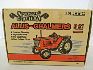Ertl Allis - Chalmers D21 Tractor Farm " Special Edition " 1283 - 1/16 - Cj213