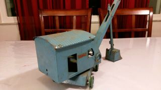 Vintage Structo Toy Blue Crane Steam Shovel Construction Backhoe 3