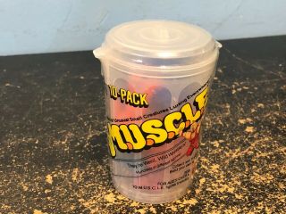 Vintage M.  U.  S.  C.  L.  E.  Muscle Men 10 Pack Trash Can 1985