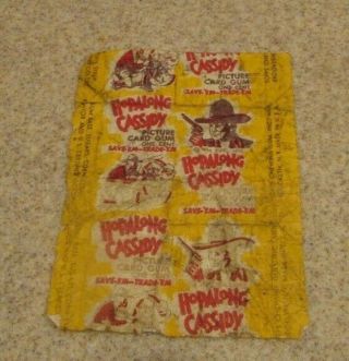Vintage Rare 1950 Topps Hopalong Cassidy Picture Card Gum Wrapper