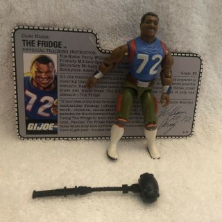 G.  I.  Joe,  Fridge.  William “the Refrigerator” Perry.  1987.  W/card & Football Arah