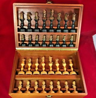 Rare Vintage Scarce Anri Mediolanum Bust Chess Set.  Shape