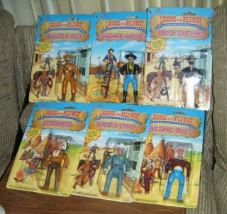 1991 Complete Set Of 6 Action Figures Legends Of The Wild West Western Moc