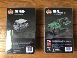 Brickmania Lego Gaz 67 Wwii Russian Jeep & M29 Weasel Us Tractor