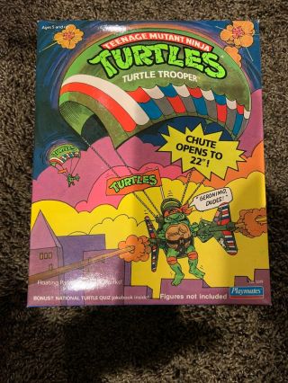 Tmnt 1988 Turtle Trooper Floating Parachute Playmates Unplayed