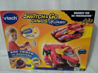 Vtech Switch And Go Dinos Turbo Bronco Rc Triceratops Vehicle