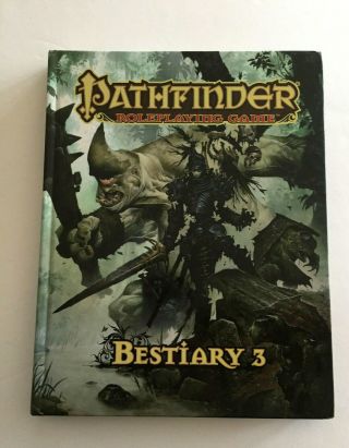 2011 Pathfinder Role Playing Game Book Bestiary 3 1st Printing Hardcover Paizo