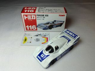 Tomy Tomica No.  116 (f36) Porsche 956 Iseki - - 1/66 - - Made In Japan - - Vintage