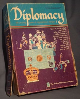 Diplomacy Game Of International Intrigue Avalon Hill 1985